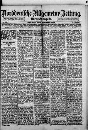 Norddeutsche allgemeine Zeitung vom 21.08.1885