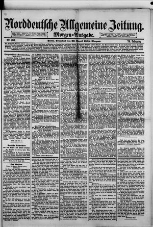 Norddeutsche allgemeine Zeitung vom 22.08.1885