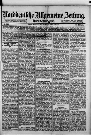 Norddeutsche allgemeine Zeitung vom 22.08.1885