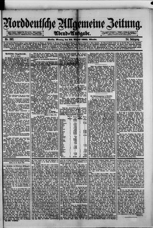 Norddeutsche allgemeine Zeitung vom 24.08.1885
