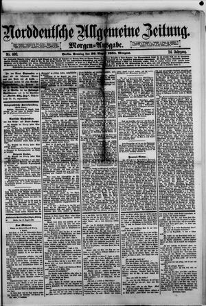 Norddeutsche allgemeine Zeitung vom 30.08.1885