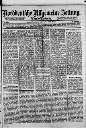 Norddeutsche allgemeine Zeitung vom 02.09.1885
