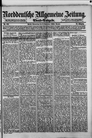 Norddeutsche allgemeine Zeitung vom 03.09.1885
