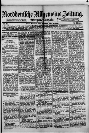 Norddeutsche allgemeine Zeitung vom 05.09.1885