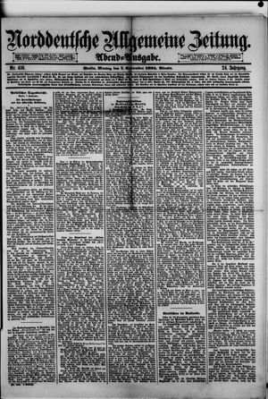 Norddeutsche allgemeine Zeitung vom 07.09.1885