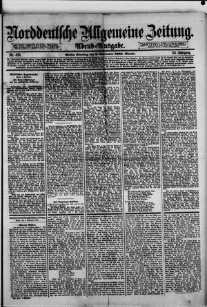 Norddeutsche allgemeine Zeitung vom 08.09.1885