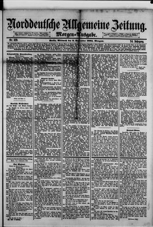 Norddeutsche allgemeine Zeitung vom 09.09.1885