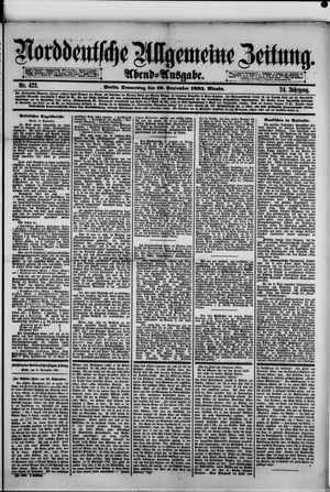 Norddeutsche allgemeine Zeitung vom 10.09.1885