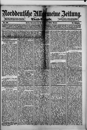 Norddeutsche allgemeine Zeitung on Sep 12, 1885