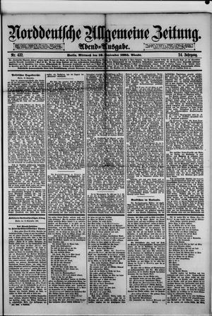 Norddeutsche allgemeine Zeitung vom 16.09.1885