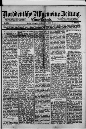 Norddeutsche allgemeine Zeitung vom 18.09.1885