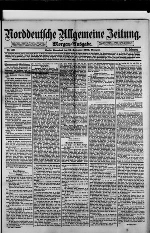 Norddeutsche allgemeine Zeitung vom 19.09.1885