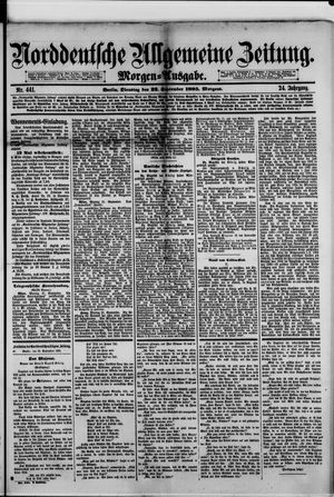 Norddeutsche allgemeine Zeitung vom 22.09.1885