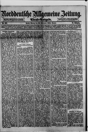 Norddeutsche allgemeine Zeitung vom 28.09.1885