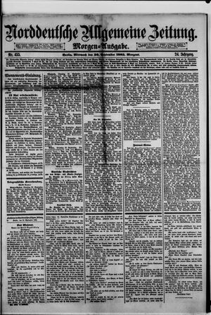 Norddeutsche allgemeine Zeitung vom 30.09.1885