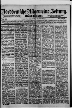 Norddeutsche allgemeine Zeitung vom 30.09.1885