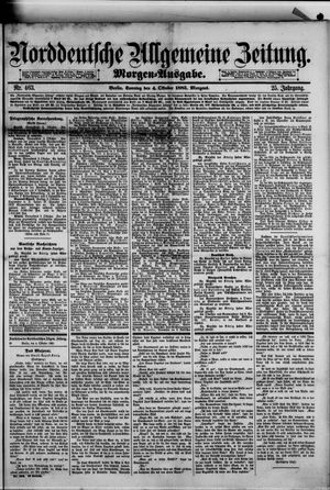 Norddeutsche allgemeine Zeitung vom 04.10.1885