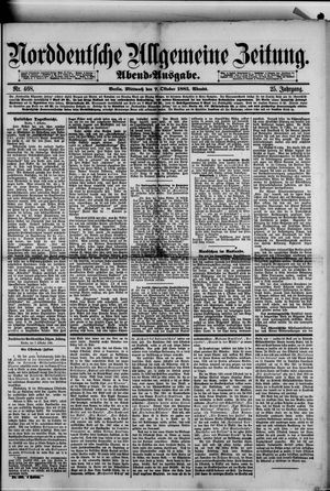 Norddeutsche allgemeine Zeitung on Oct 7, 1885