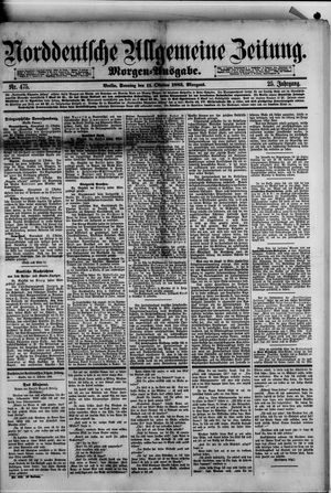 Norddeutsche allgemeine Zeitung vom 11.10.1885