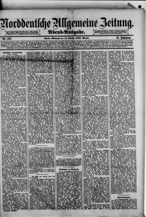 Norddeutsche allgemeine Zeitung vom 14.10.1885