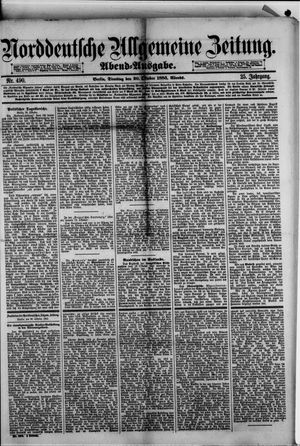 Norddeutsche allgemeine Zeitung vom 20.10.1885