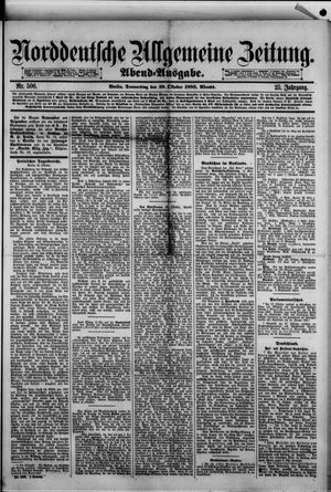Norddeutsche allgemeine Zeitung vom 29.10.1885