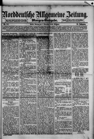 Norddeutsche allgemeine Zeitung on Nov 1, 1885