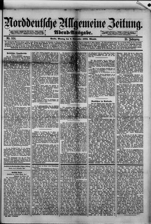 Norddeutsche allgemeine Zeitung vom 09.11.1885