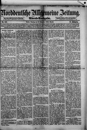 Norddeutsche allgemeine Zeitung vom 10.11.1885