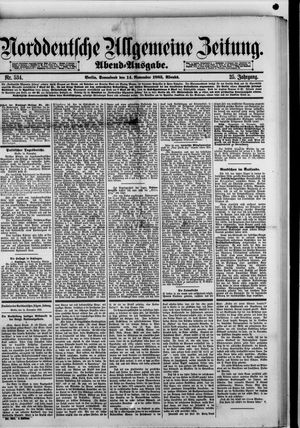 Norddeutsche allgemeine Zeitung vom 14.11.1885