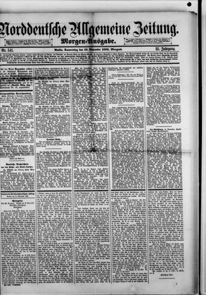 Norddeutsche allgemeine Zeitung vom 19.11.1885