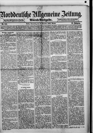 Norddeutsche allgemeine Zeitung vom 19.11.1885