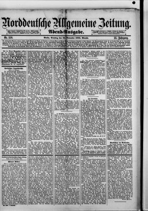 Norddeutsche allgemeine Zeitung vom 24.11.1885