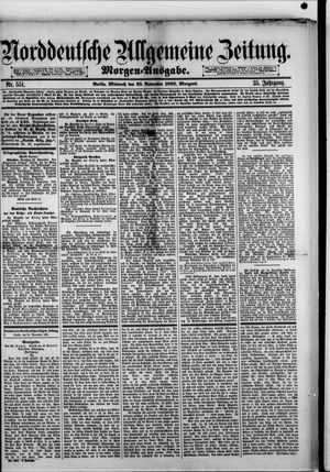 Norddeutsche allgemeine Zeitung vom 25.11.1885