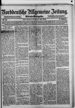 Norddeutsche allgemeine Zeitung vom 25.11.1885