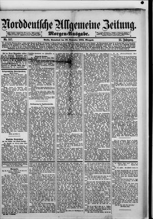 Norddeutsche allgemeine Zeitung vom 28.11.1885