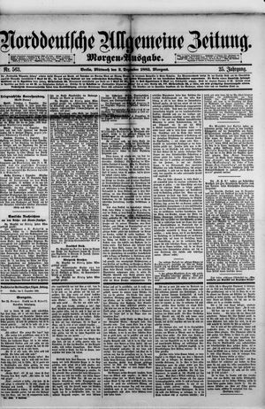 Norddeutsche allgemeine Zeitung vom 02.12.1885