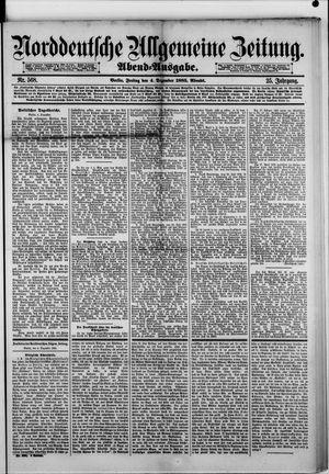 Norddeutsche allgemeine Zeitung vom 04.12.1885