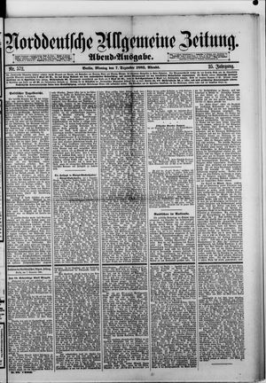 Norddeutsche allgemeine Zeitung vom 07.12.1885