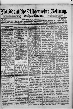 Norddeutsche allgemeine Zeitung vom 13.12.1885