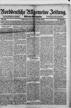 Norddeutsche allgemeine Zeitung vom 15.12.1885