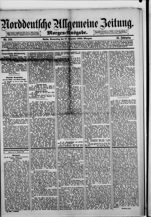 Norddeutsche allgemeine Zeitung vom 17.12.1885