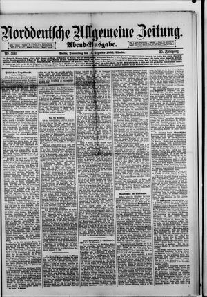 Norddeutsche allgemeine Zeitung vom 17.12.1885