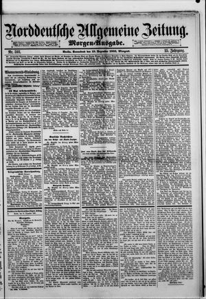 Norddeutsche allgemeine Zeitung vom 19.12.1885