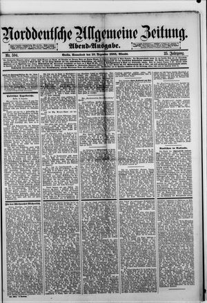 Norddeutsche allgemeine Zeitung vom 19.12.1885