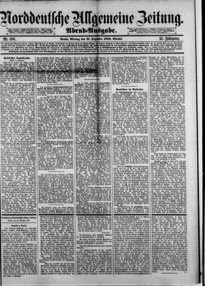 Norddeutsche allgemeine Zeitung vom 21.12.1885