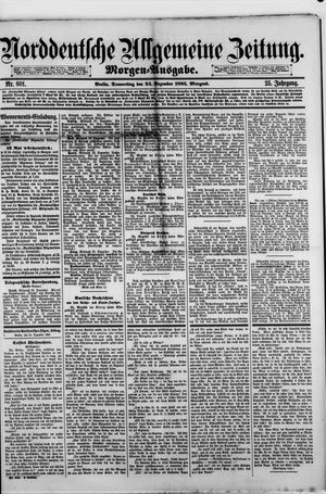 Norddeutsche allgemeine Zeitung vom 24.12.1885