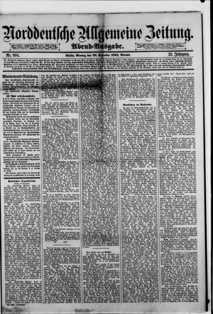 Norddeutsche allgemeine Zeitung vom 28.12.1885