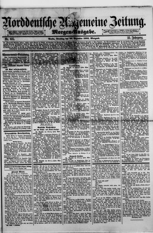 Norddeutsche allgemeine Zeitung vom 29.12.1885