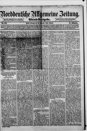 Norddeutsche allgemeine Zeitung vom 29.12.1885